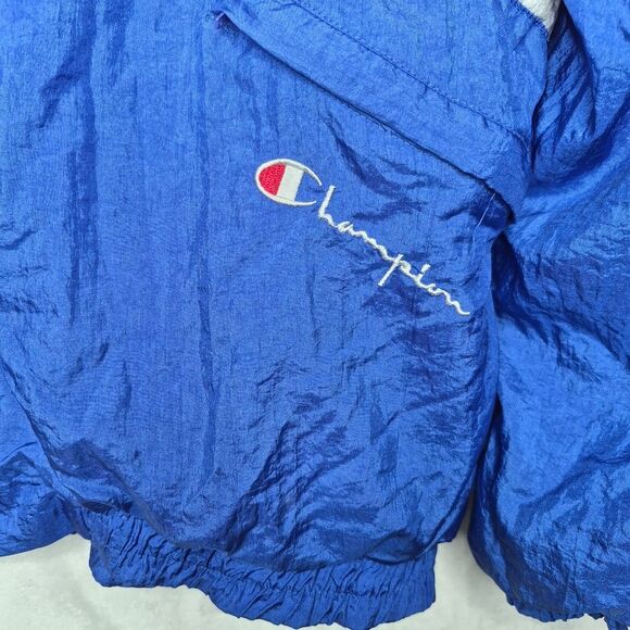 Vintage 90s Champion USA Windbreaker Jacket XL Alamo Bowl Buildersquare - Picture 5 of 10